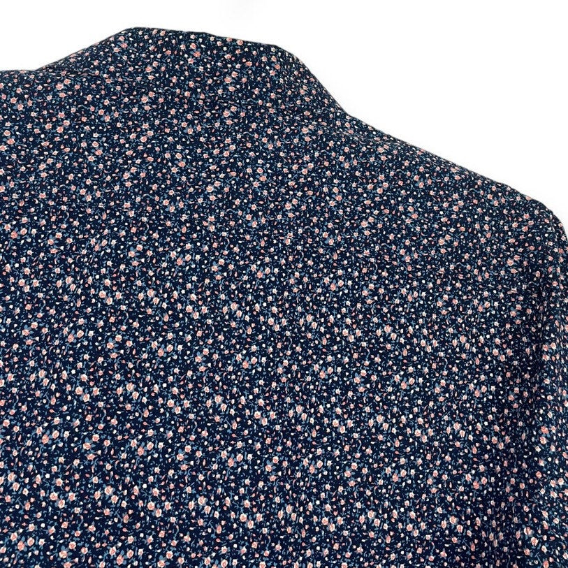 Apt. 9 Mens Blue Floral Premier Flex Slim Fit Long Sleeve Button Down Shirt