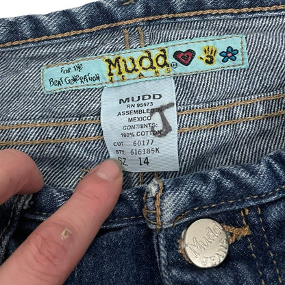 Mudd Vintage Juniors Dark Wash Low Rise Flare Jeans