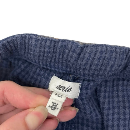 Aerie Blue & Beige Plaid Pajama Pants