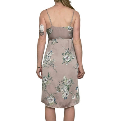 ASTR The Label Silky Pink Floral Tie Back Wrap V-Neck Dress