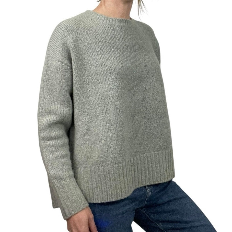 Zara Knit Grey Crewneck Sweater