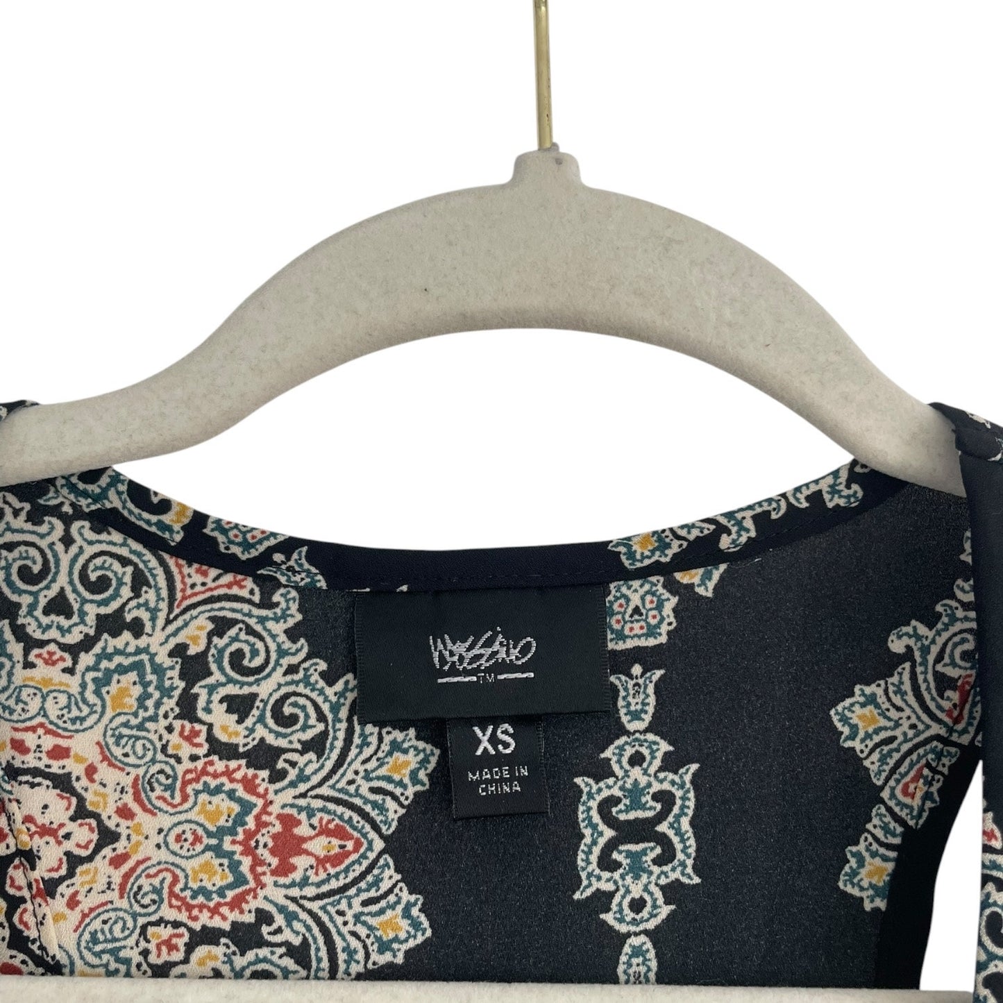 Mossimo Sheer Black Medallion Print Boho Tank Top