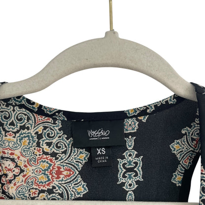 Mossimo Sheer Black Medallion Print Boho Tank Top