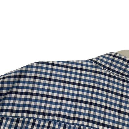 GAP Mens Blue Plaid Short Sleeve Button Down Shirt