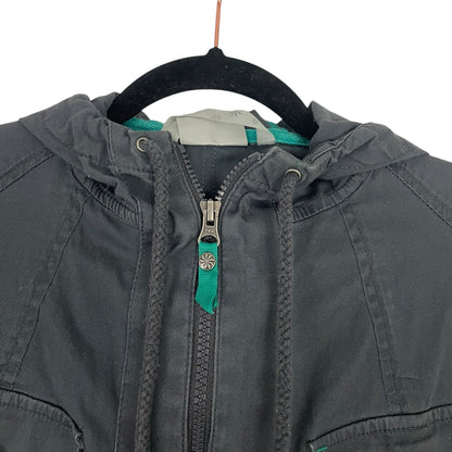 Athleta Grey Hooded Zip Up Jacket