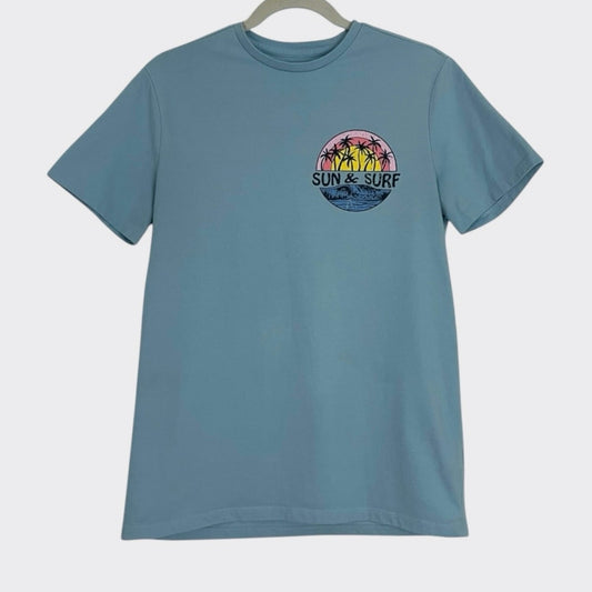 Goodfellow & Co Blue Sun & Surf Graphic Short Sleeve Tee