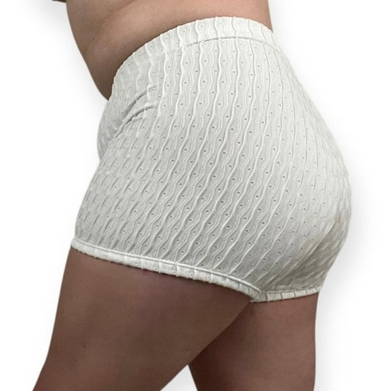 White Stretchy Mini Shorts