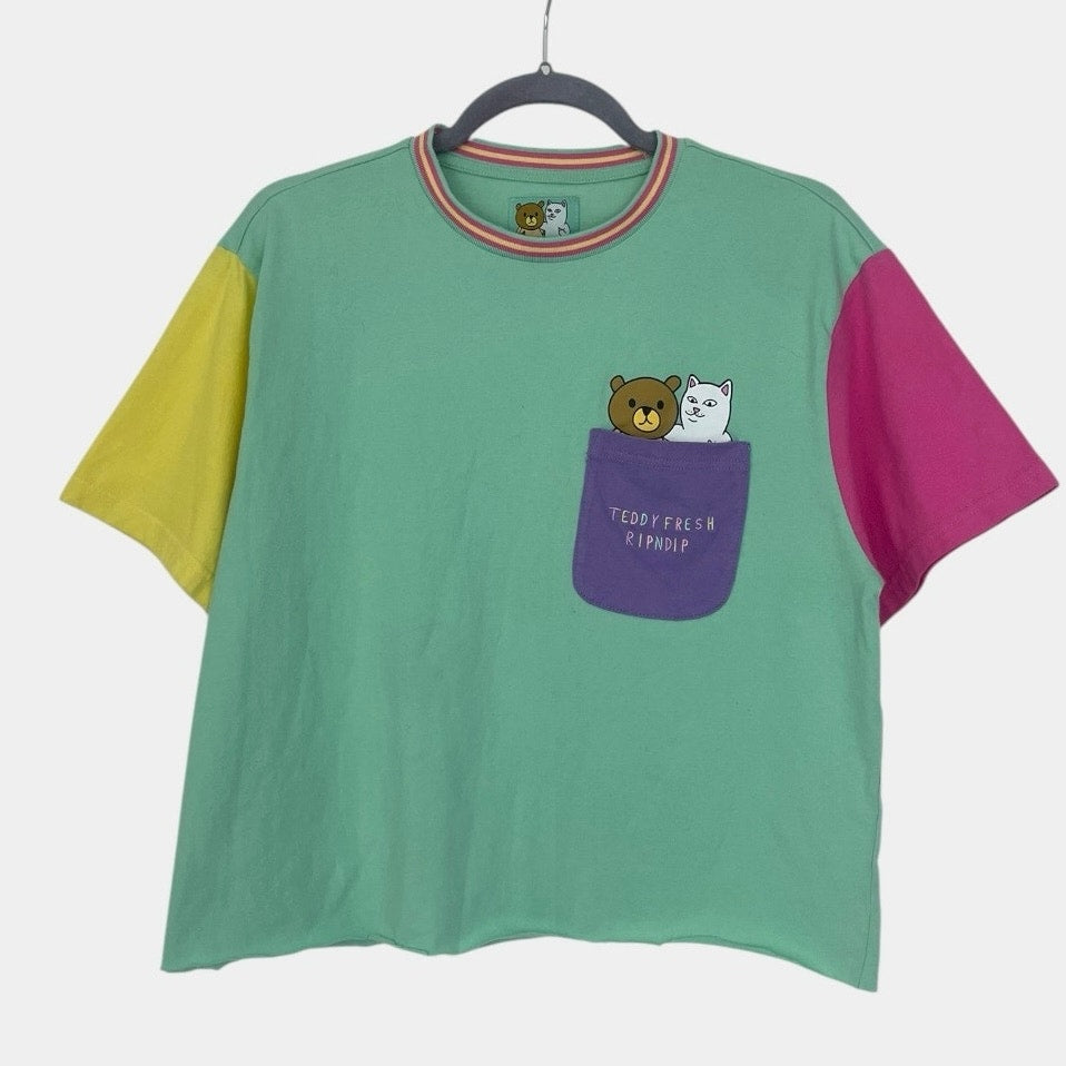 Teddy Fresh x RipnDip Color Block BFF Pocket Tee