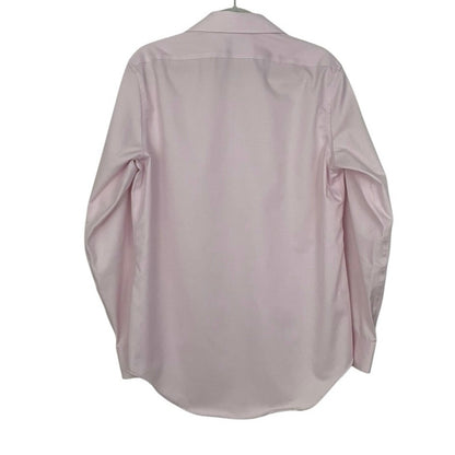 Calvin Klein Mens Pink Slim Fit Button Down Dress Shirt