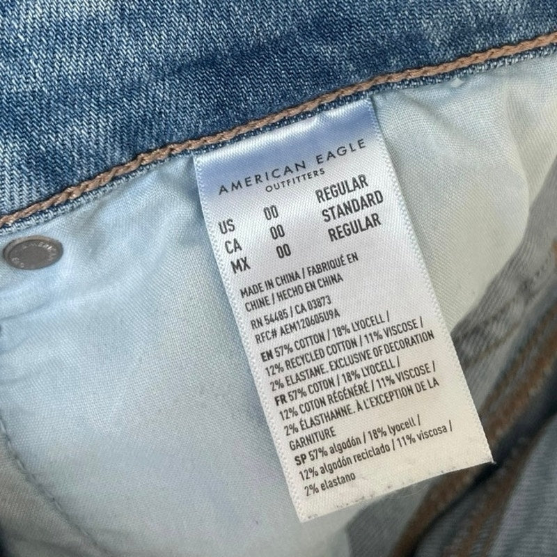 American Eagle Super High Rise Baggy Wide Leg Stretch Jeans