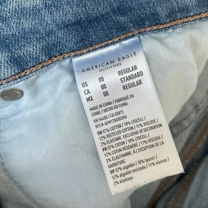 American Eagle Super High Rise Baggy Wide Leg Stretch Jeans