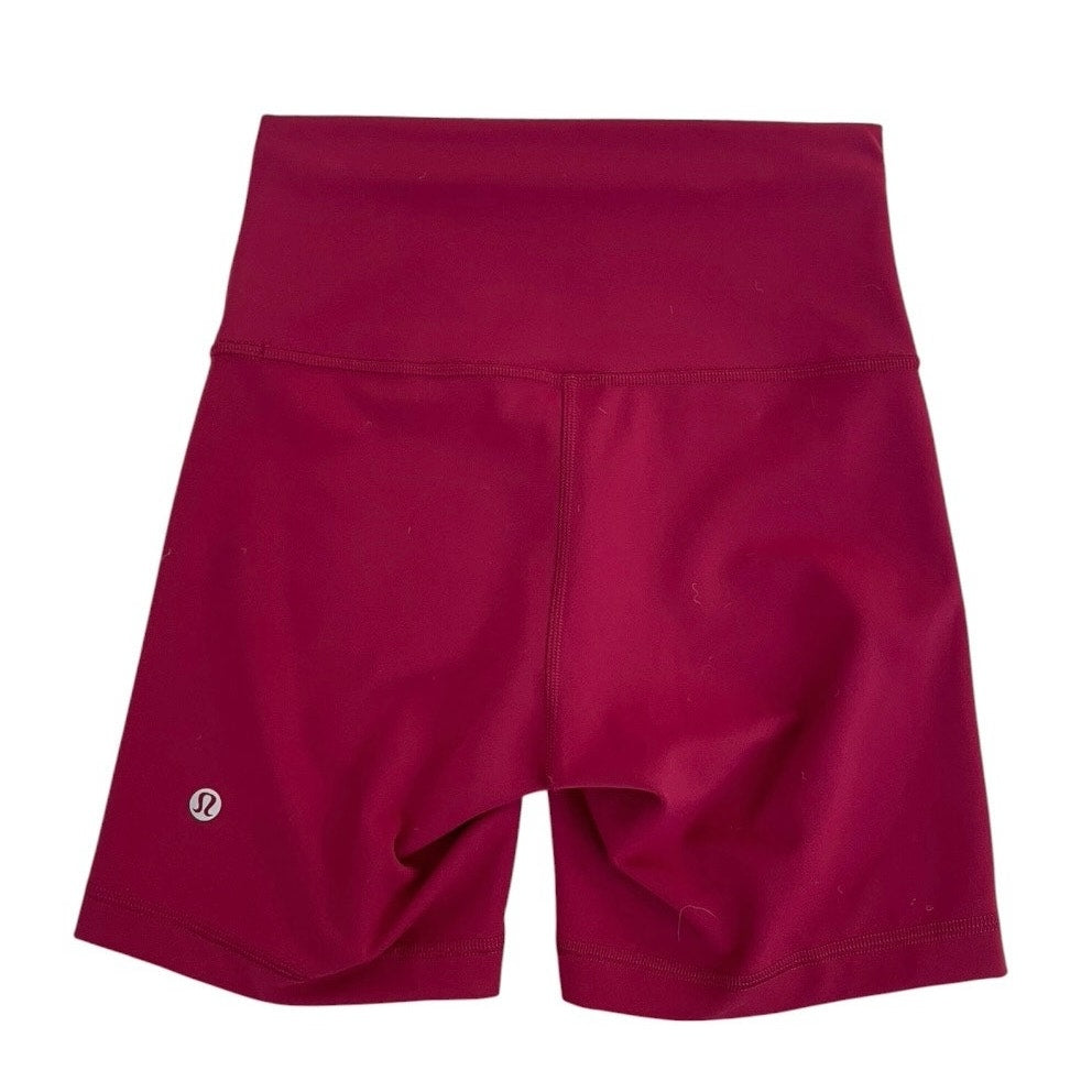 Lululemon Athletica Magenta Active High Rise Biker Shorts