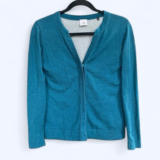 CAbi Teal Blue Button Down Cardigan Sweater