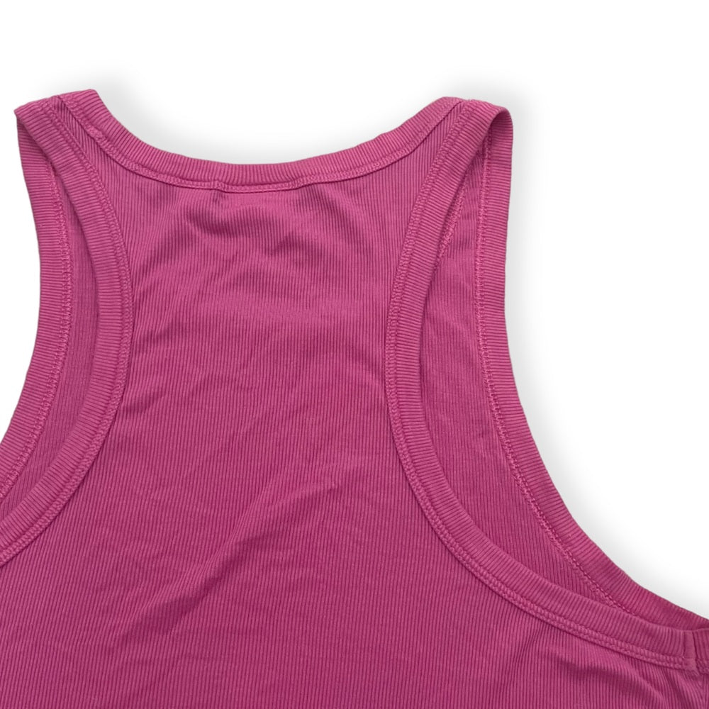 Sun deh by Sunday Best Bright Pink Cropped Ribbed Tank Top