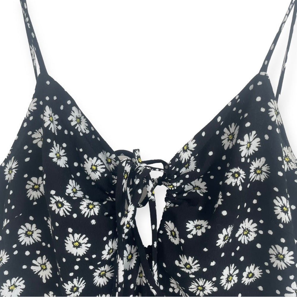 Skylar + Madison Black and White Floral Open Back Bodycon Mini Dress