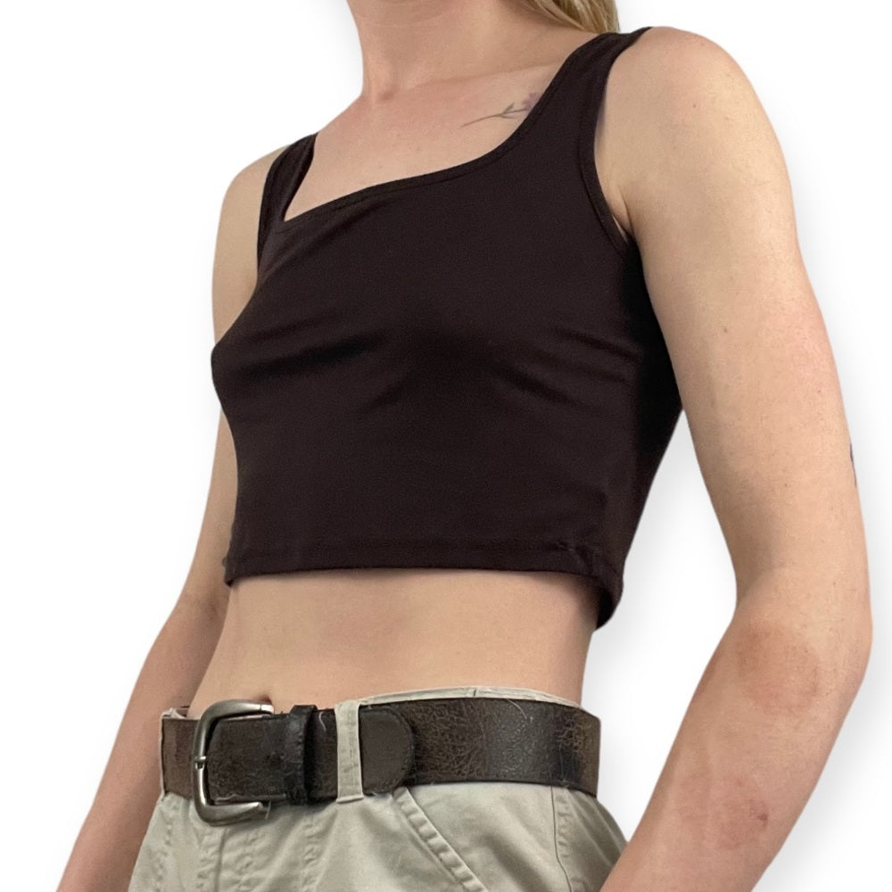 SHEIN Soft Brown Cropped Tank Top