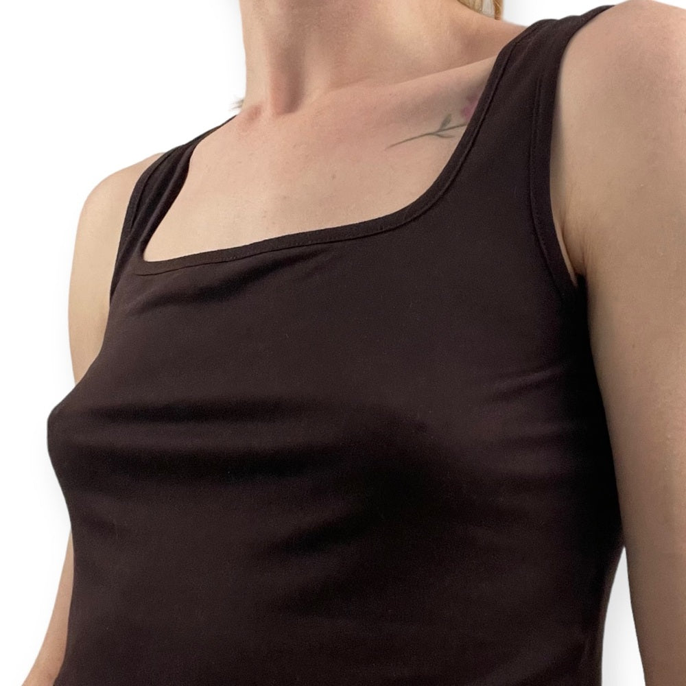 SHEIN Soft Brown Cropped Tank Top