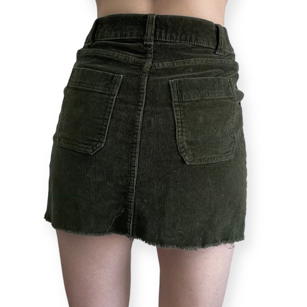 NOBO Green Corduroy Mini Skirt