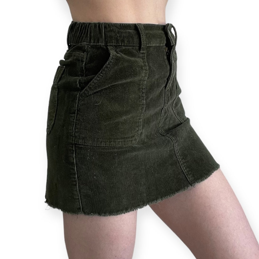 NOBO Green Corduroy Mini Skirt