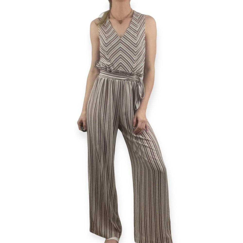 Monteau Pastel Striped Jumpsuit