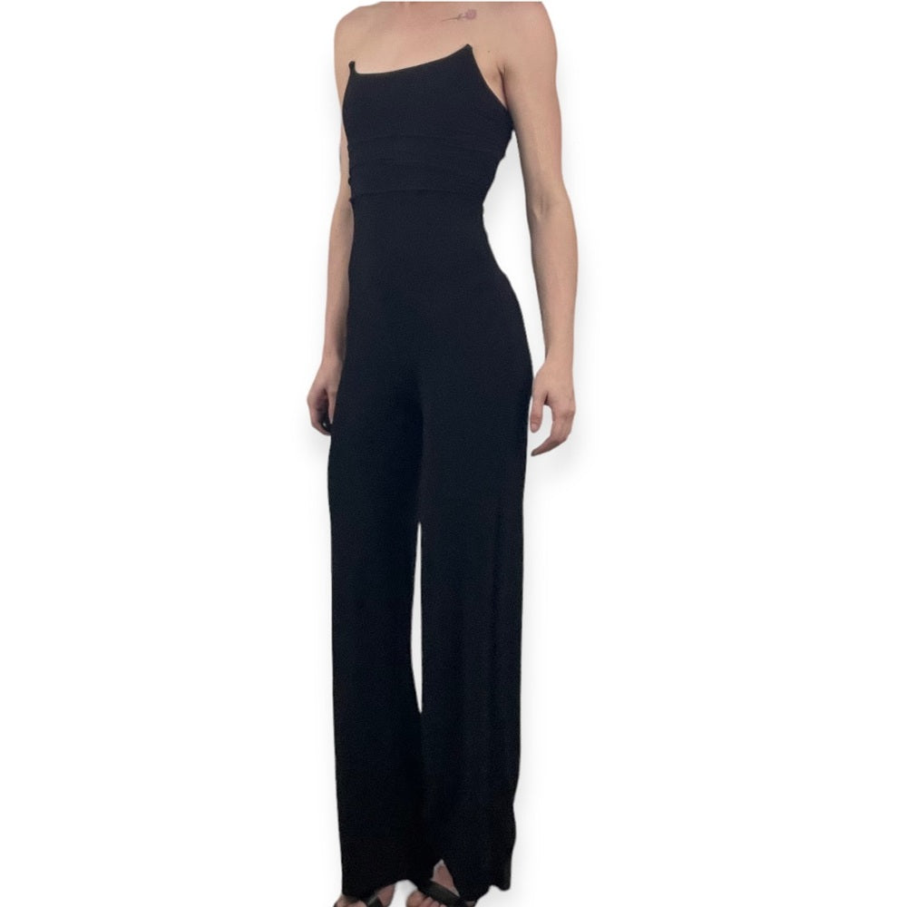 Fashion Nova Black Strapless Bodycon Jumpsuit