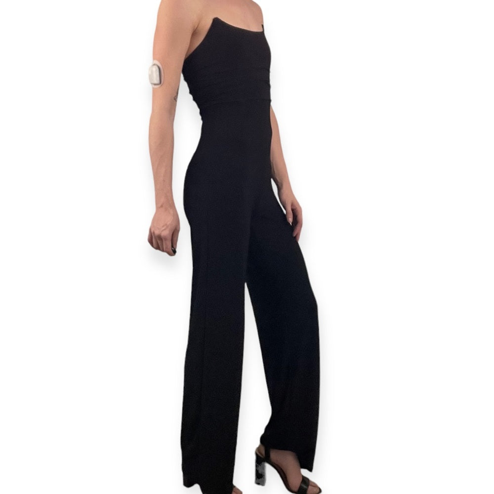 Fashion Nova Black Strapless Bodycon Jumpsuit