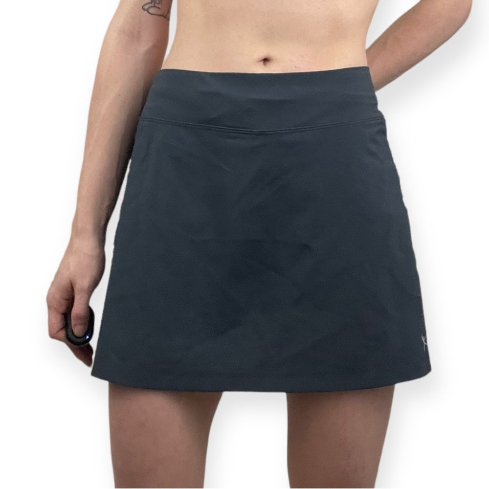 Danskin Now Semi-Fitted Dark Grey Dri More Active Mini Skirt