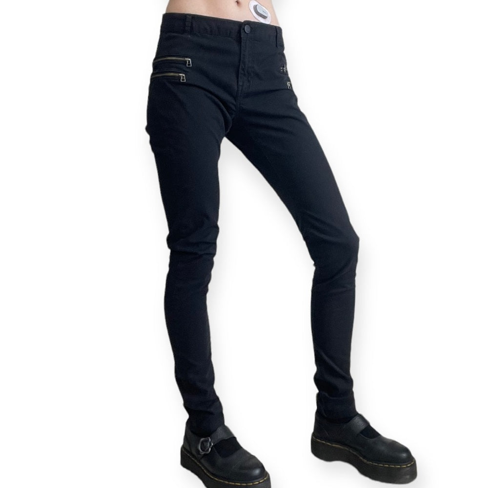 Noisy May Black Super Slim Zip Pants