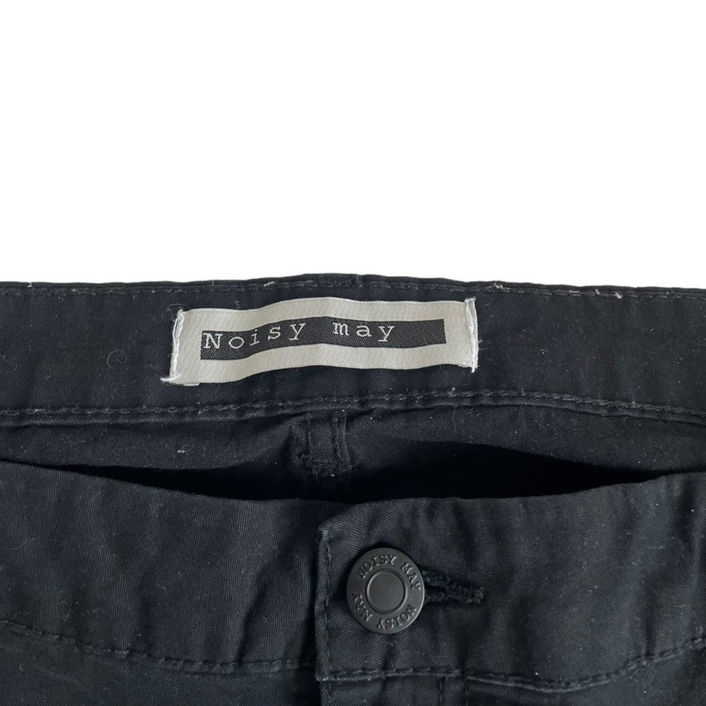 Noisy May Black Super Slim Zip Pants