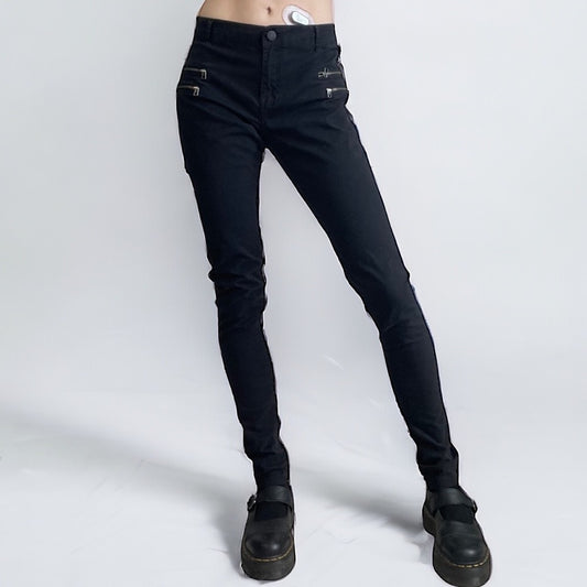 Noisy May Black Super Slim Zip Pants