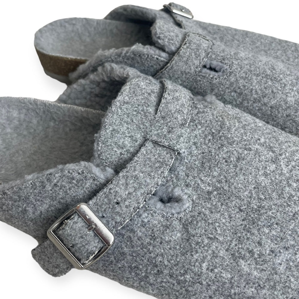 GAP Heather Grey Cozy Clog Soft Fluffy Slippers