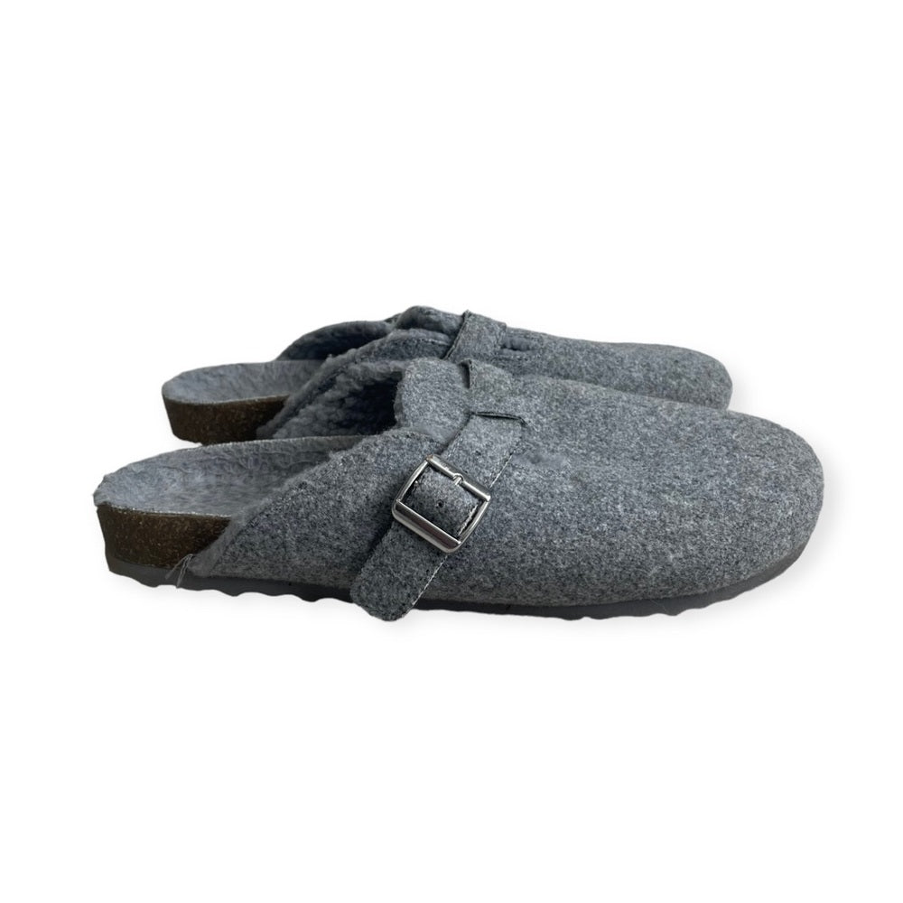 GAP Heather Grey Cozy Clog Soft Fluffy Slippers