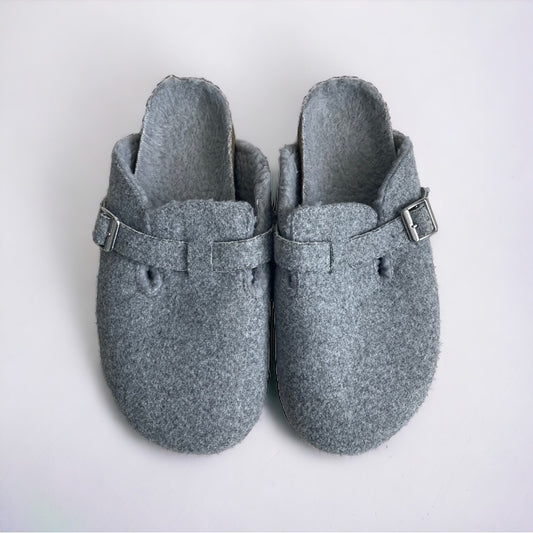 GAP Heather Grey Cozy Clog Soft Fluffy Slippers