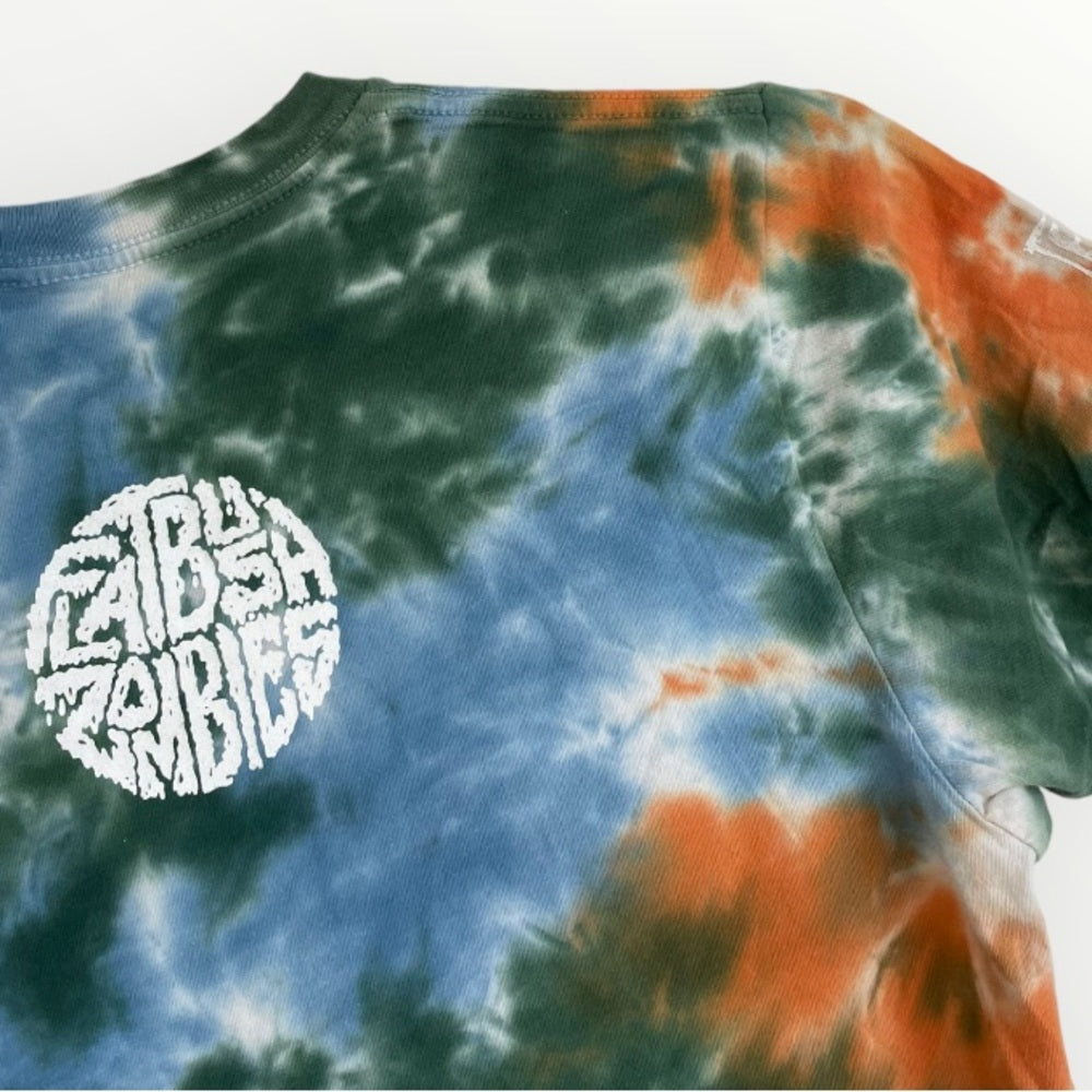 Flatbush Zombies Colorful Tie Dye Cropped Short Sleeve Graphic Concert Merch Tee