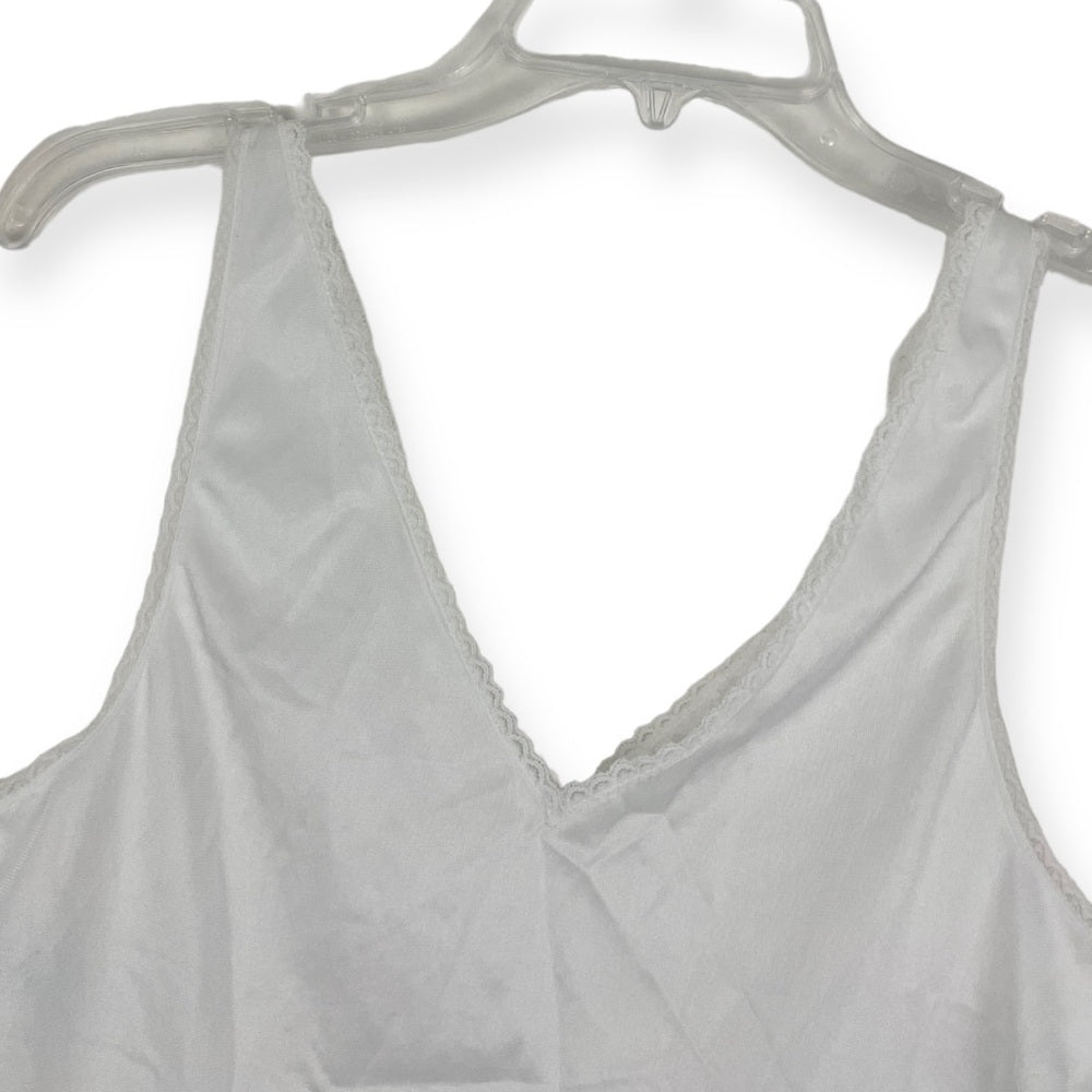 Maidenform Vintage White Silky Sheer Lace Tank Top